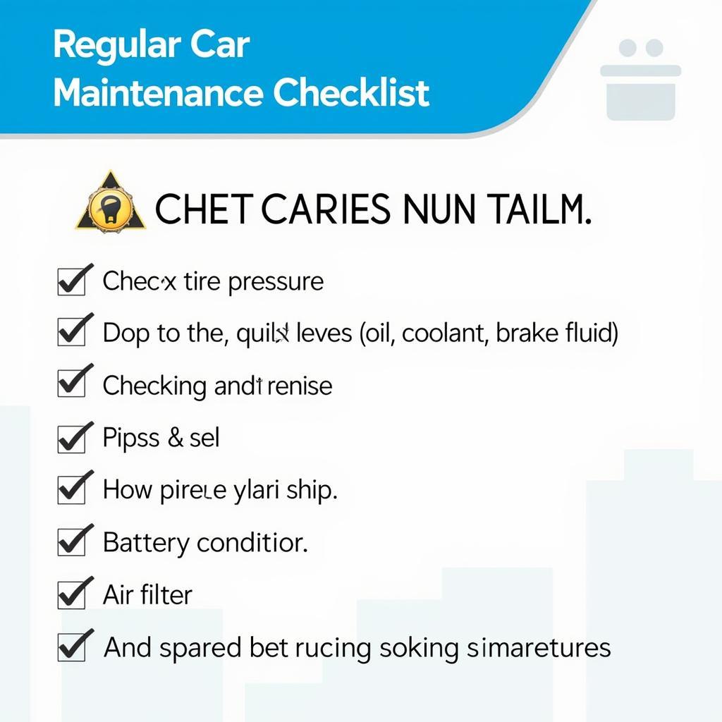 Regular Car Maintenance Checklist for Optimal Performance