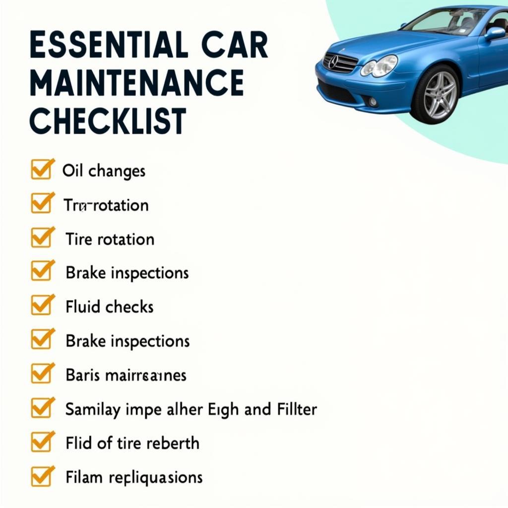 Regular Car Maintenance Checklist