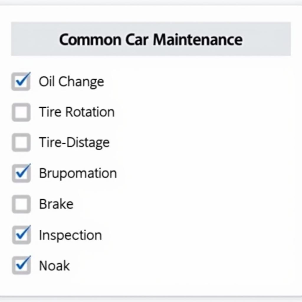 Regular Car Maintenance Checklist