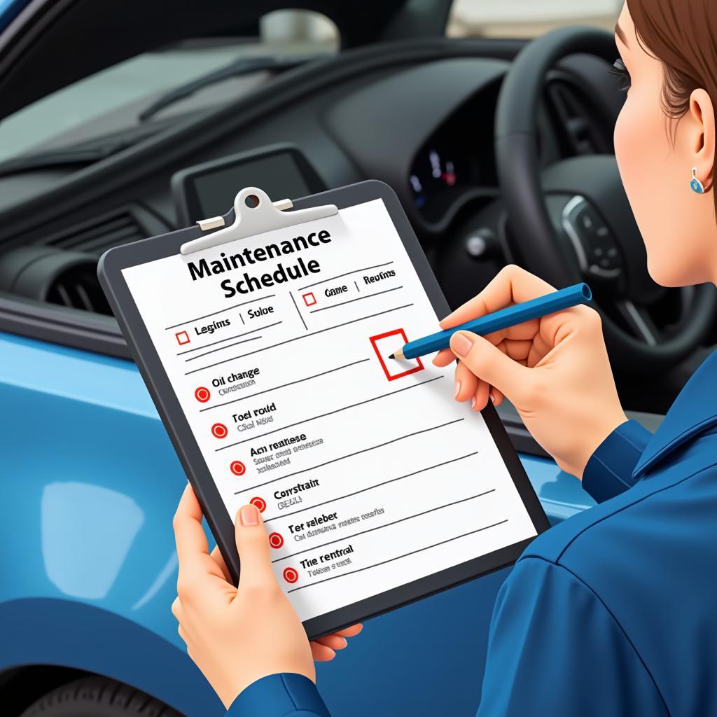 Following the recommended car maintenance schedule after repairs