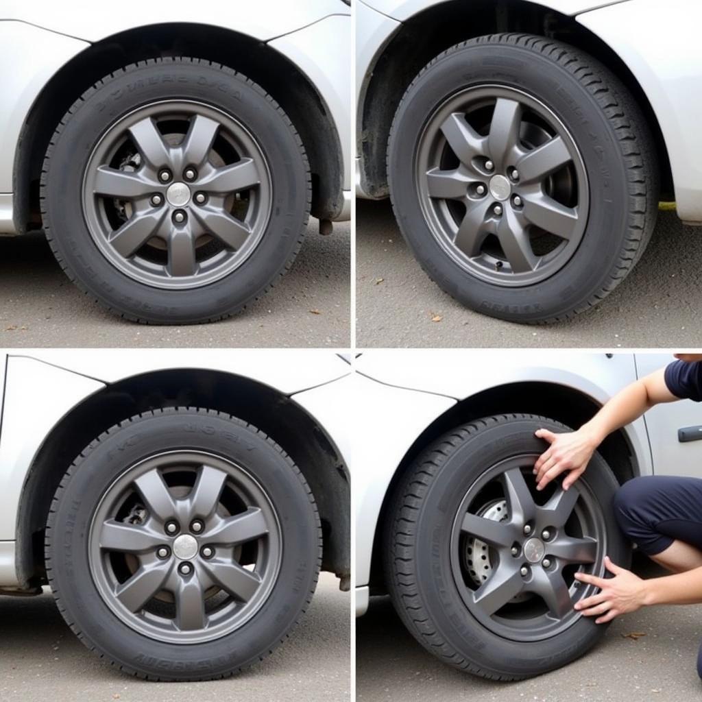 Removing a Flat Car Tyre