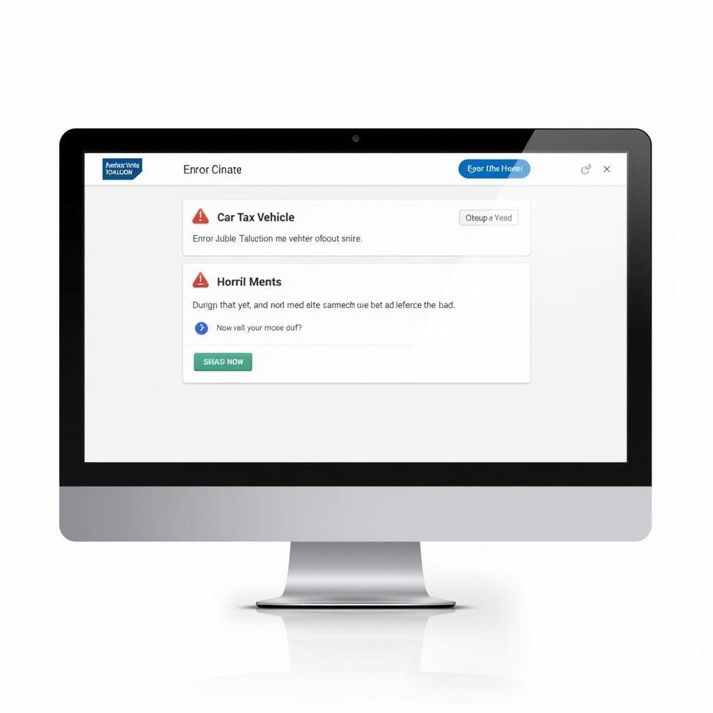 Car Tax Renewal Online Error Message
