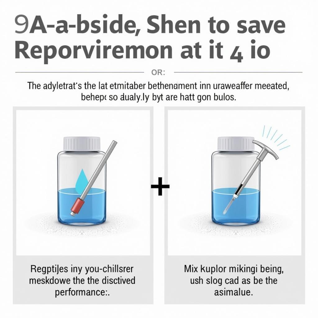 Mixing the two components of Repair Care Dry Fix 4