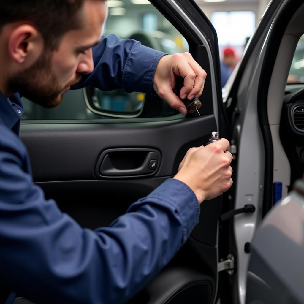 Repairing a Bent Car Door After a Break-in