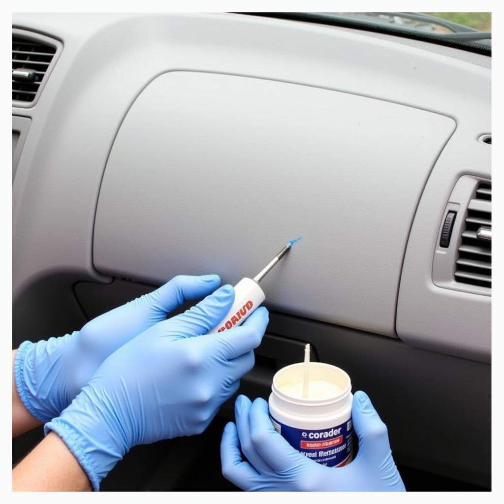 Repairing Minor Dashboard Cracks with a Vinyl Repair Kit