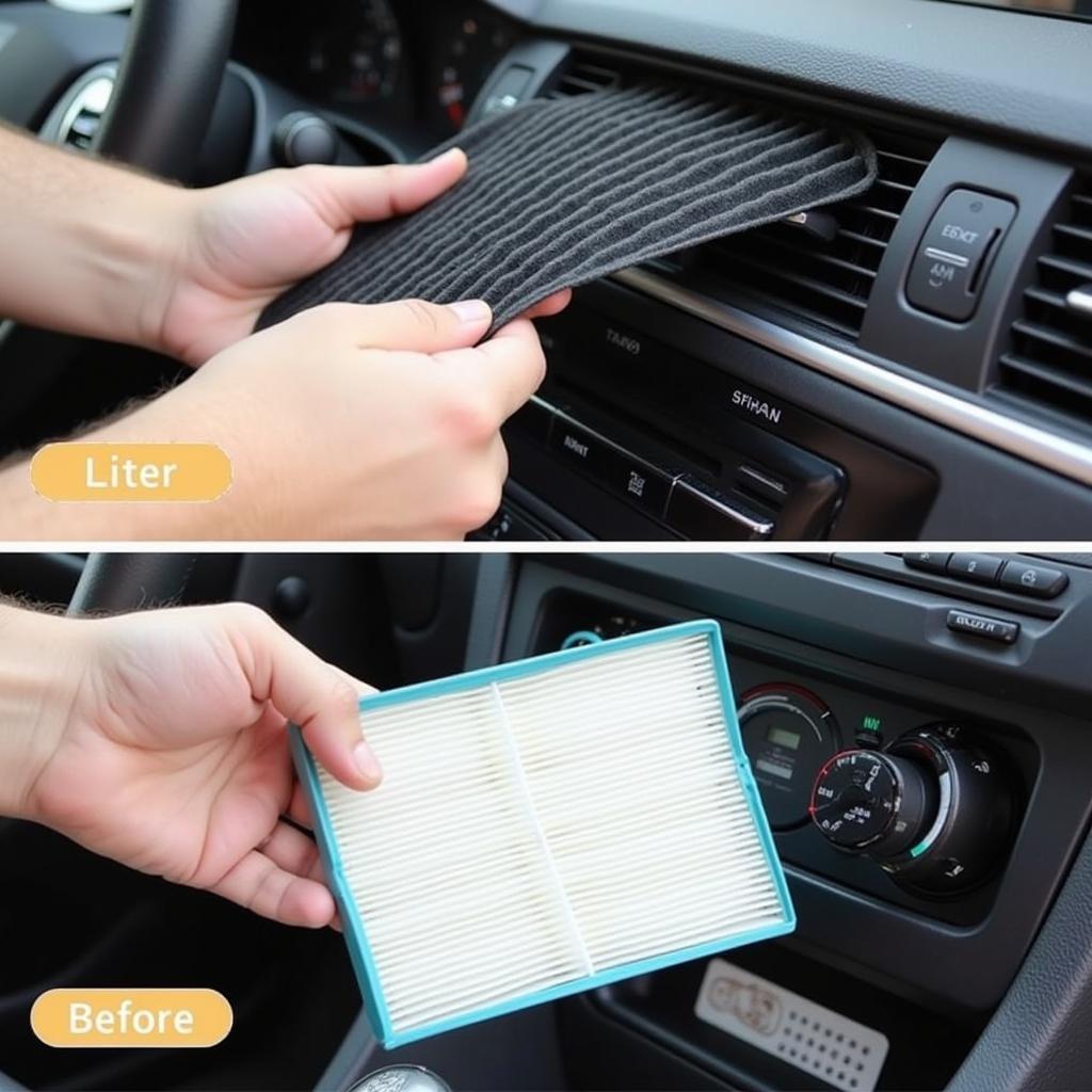 Replacing a car's cabin air filter