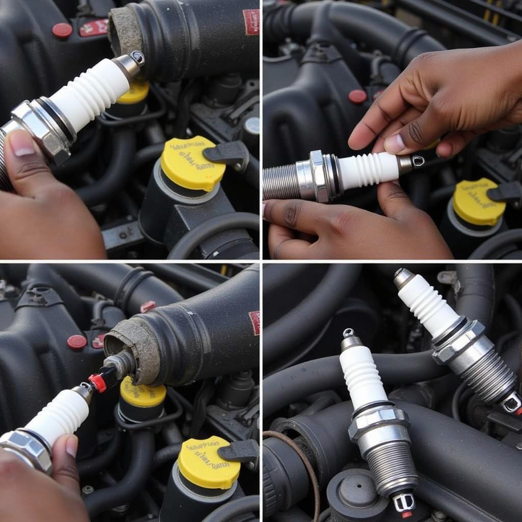 Replacing Spark Plugs in a Car Engine