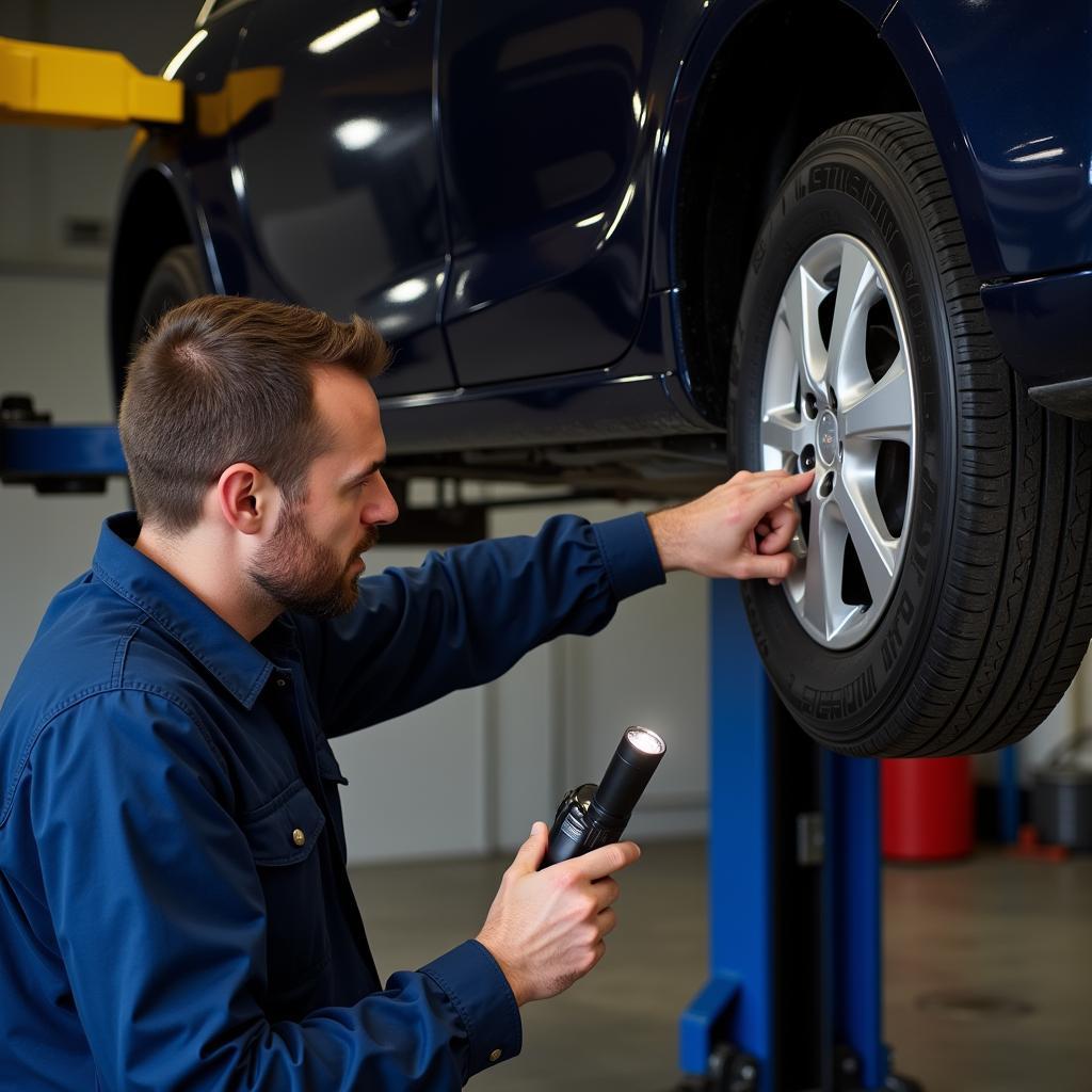 Reputable Mechanic Inspecting a Car