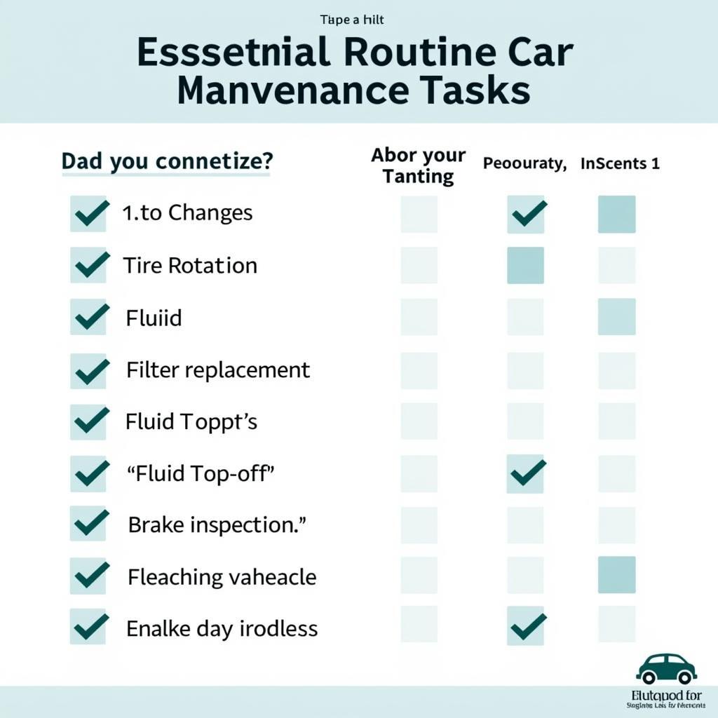 Routine Car Maintenance Checklist