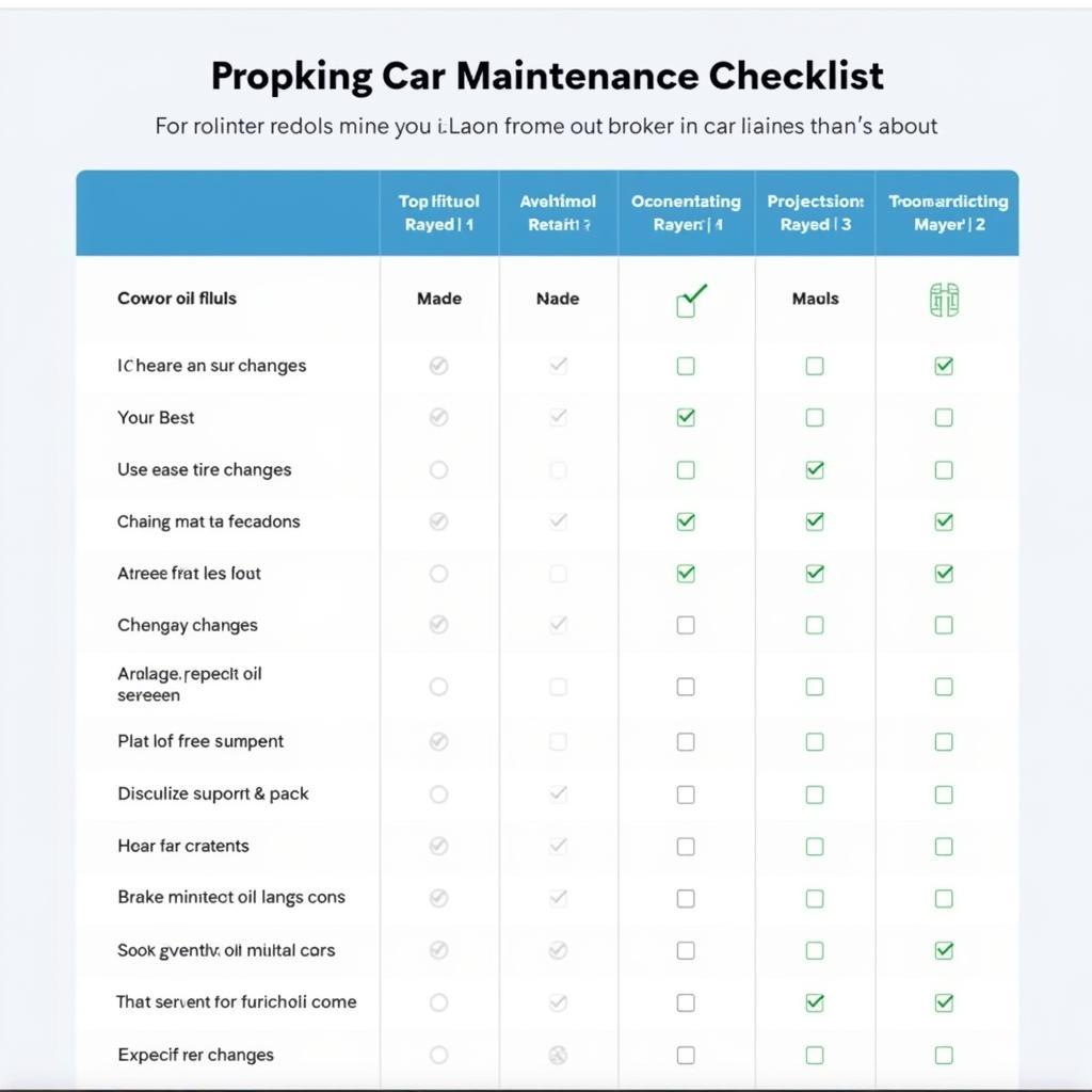 Routine Car Maintenance Checklist