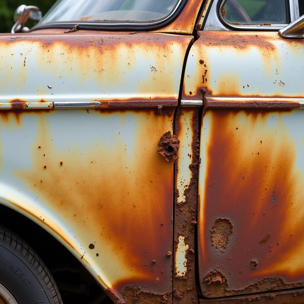 Rust on a Car Door