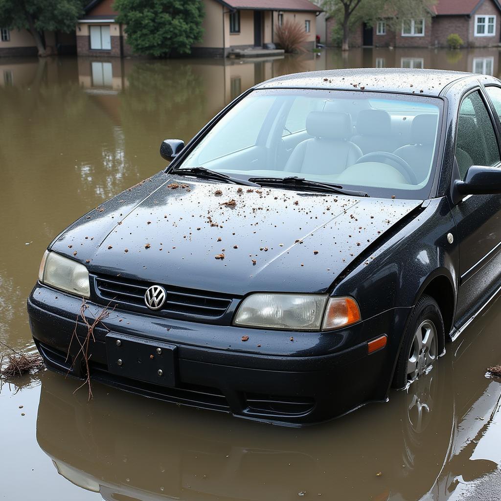 Salvaged Car with Flood Damage