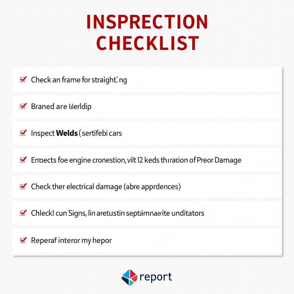 Salvaged Car Inspection Checklist