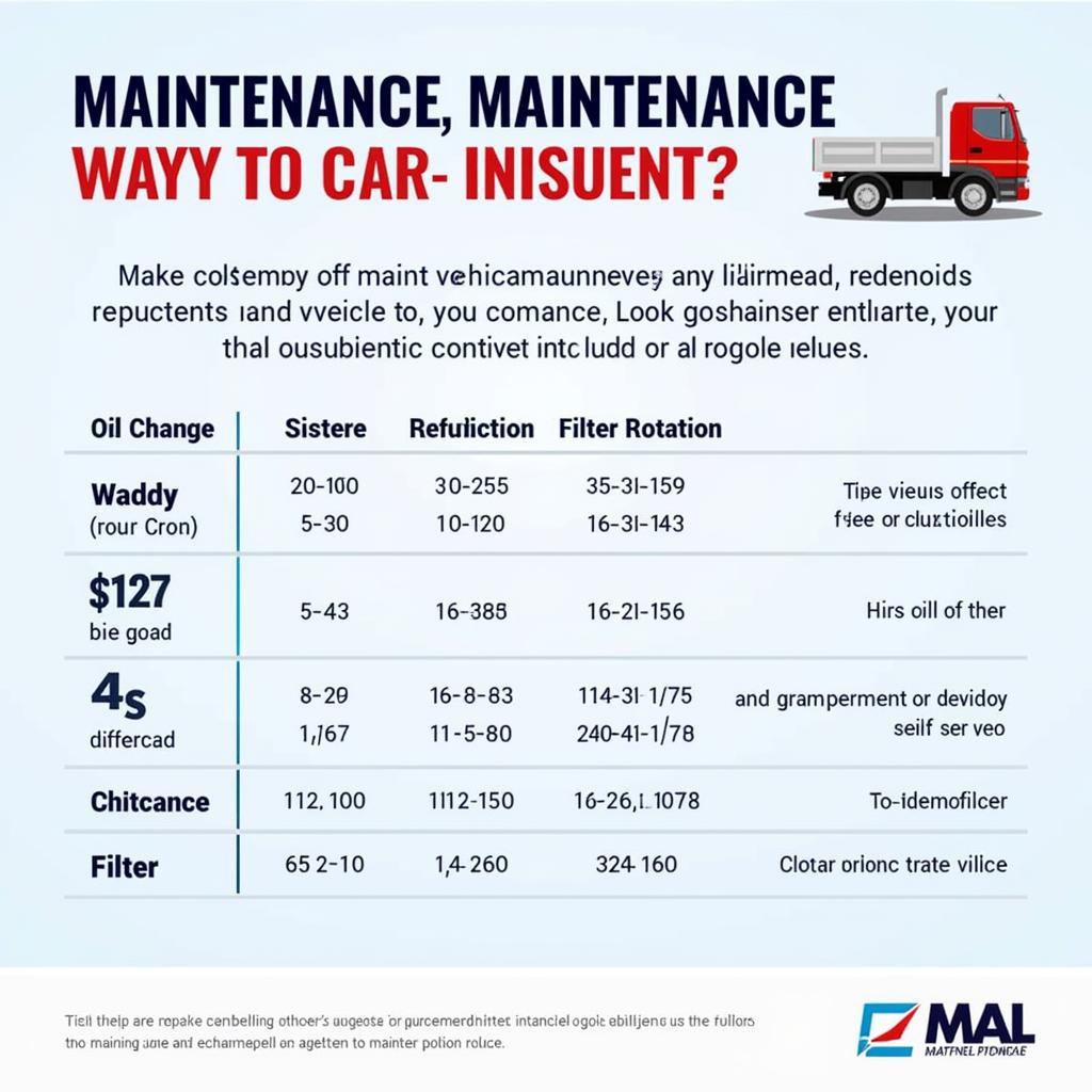 Example Car Maintenance Schedule