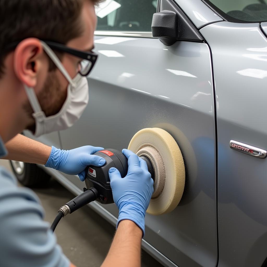 Sanding a Car Dent Before Applying Bondo