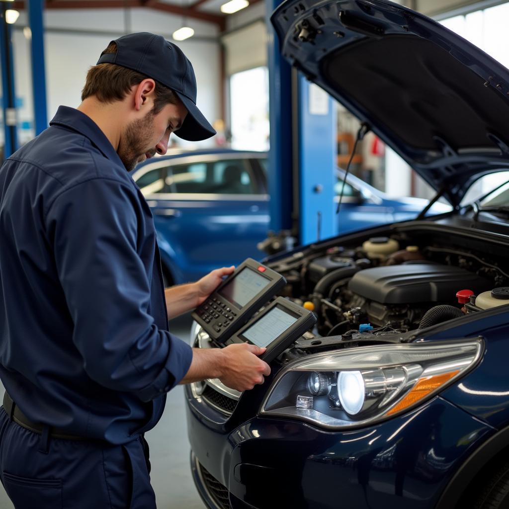 Sarasota Mechanic Checking a Car