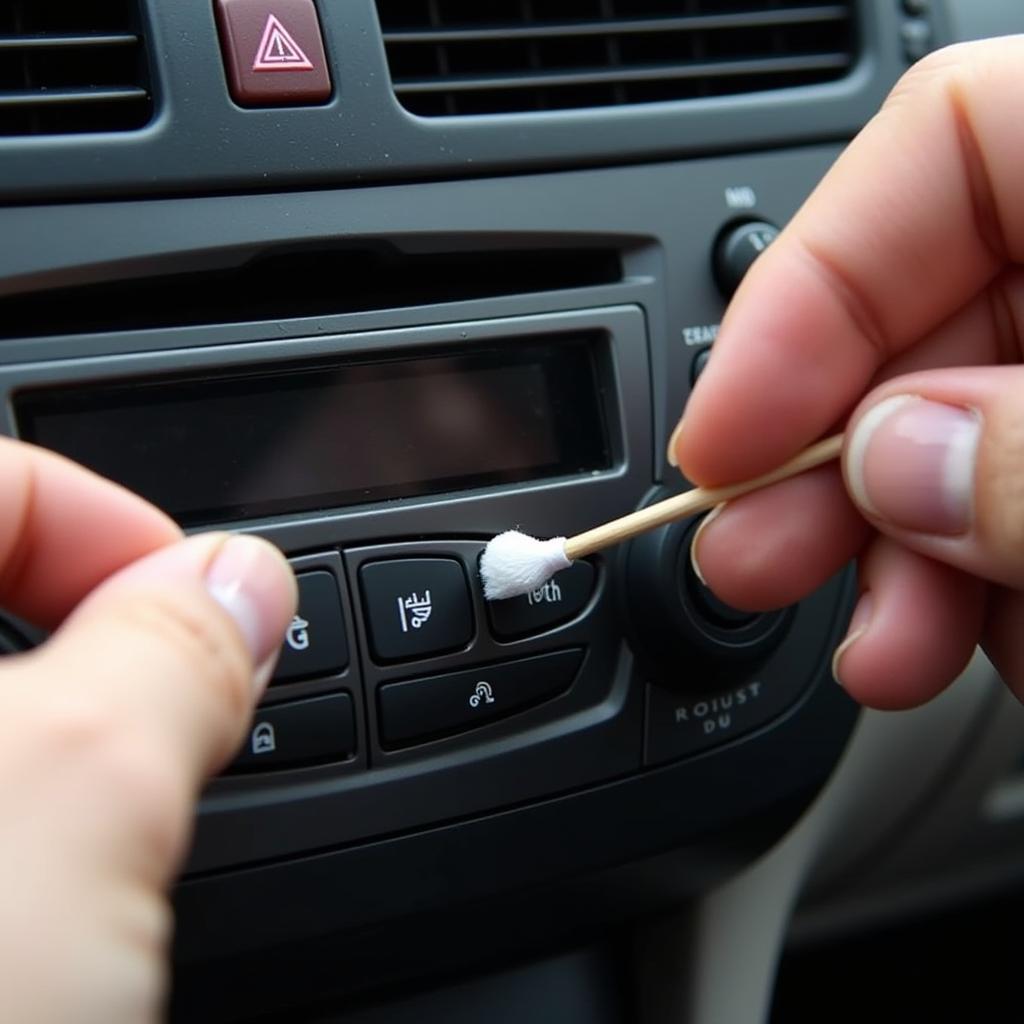 Cleaning Saturn Car Radio Buttons