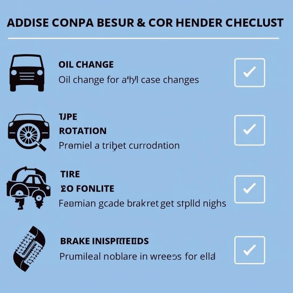 Car Maintenance Checklist