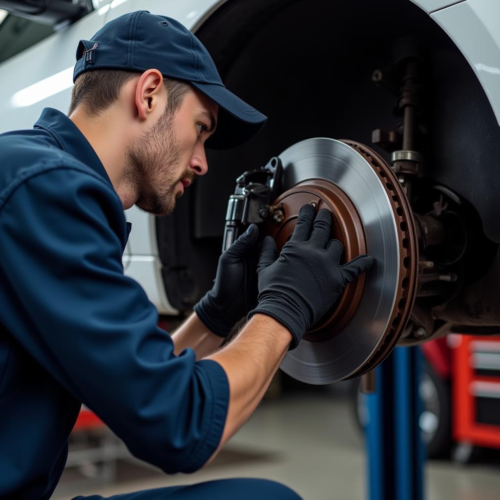 Silver Spring Mechanic Performing Brake Maintenance