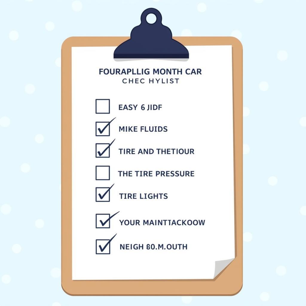 Six Month Car Maintenance Checklist