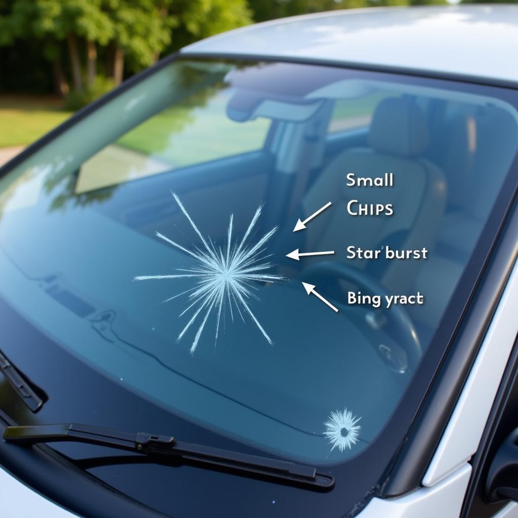 Assessing the damage of a smashed car screen