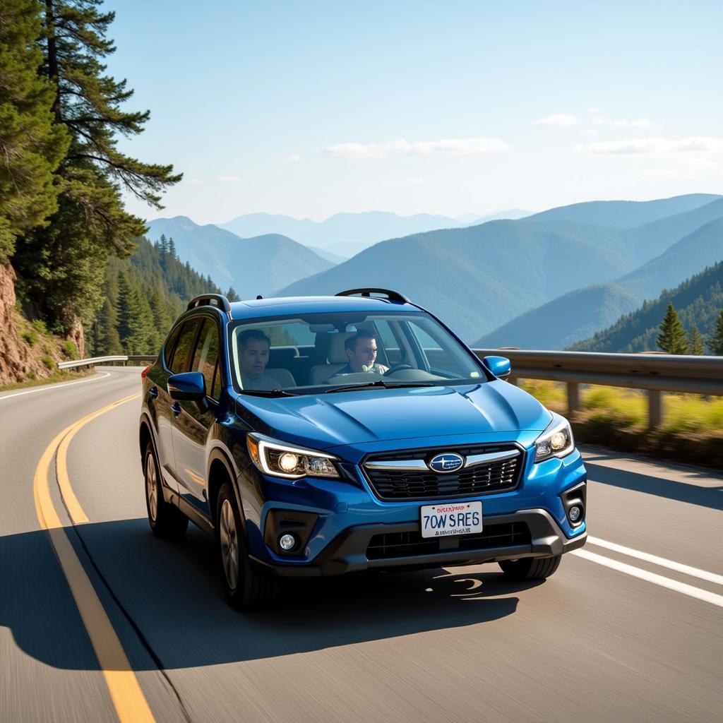 Subaru Car on the Road