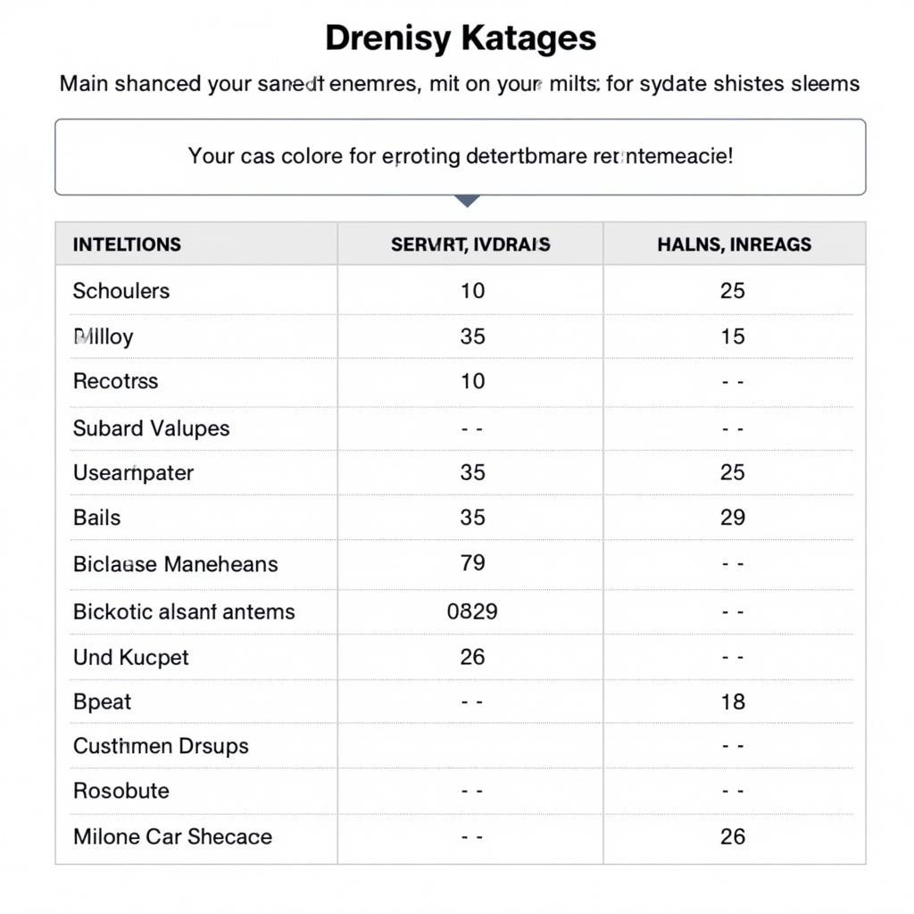 Example of a Subaru Maintenance Schedule