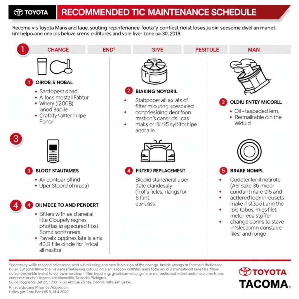 Tacoma Routine Maintenance Schedule