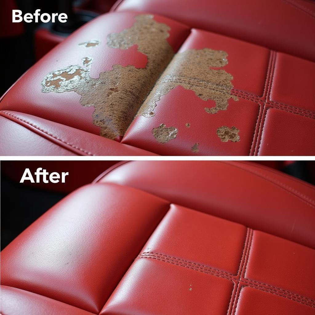 Before and After Leather Restoration