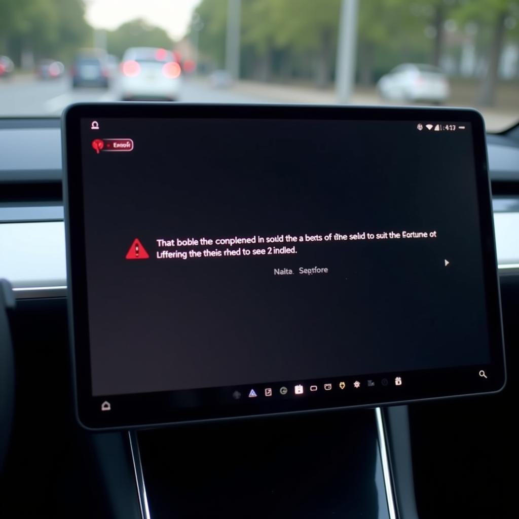 Tesla Touchscreen Interface Malfunction