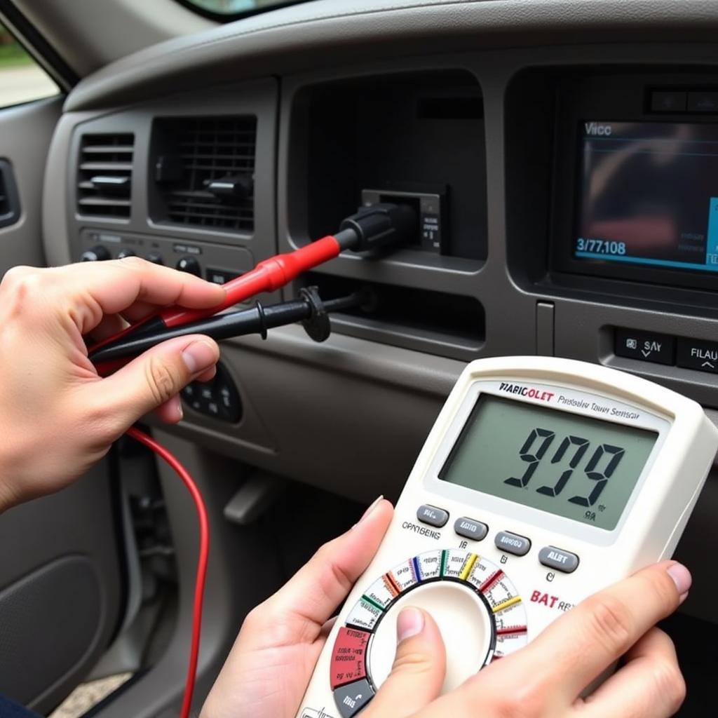 Testing 2004 Lincoln Town Car Sun Load Sensor with Multimeter