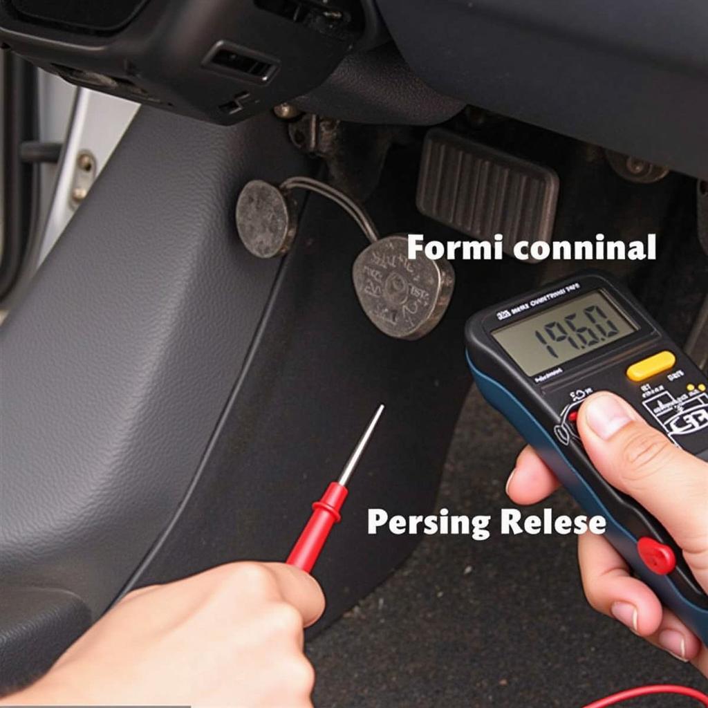 Testing Car Brake Switch with Multimeter