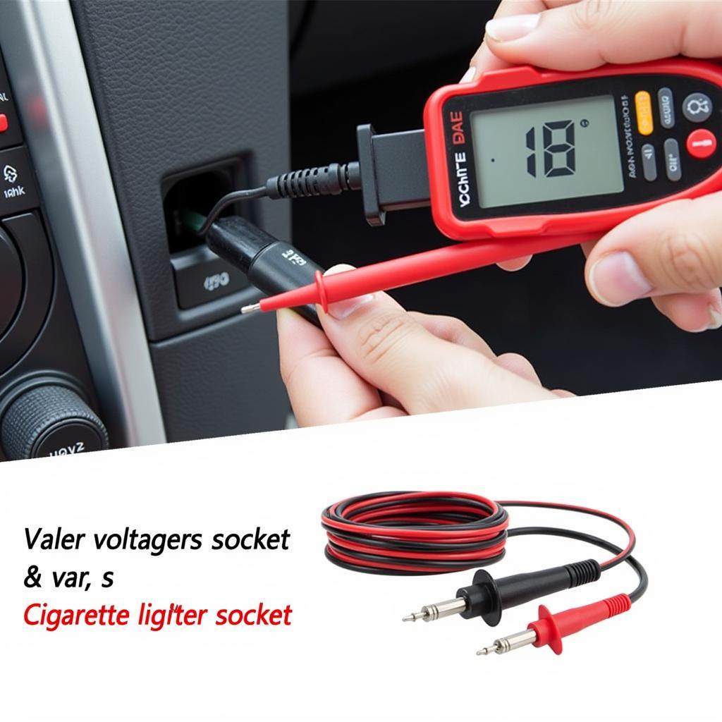 Testing Car Cigarette Lighter Socket with Multimeter