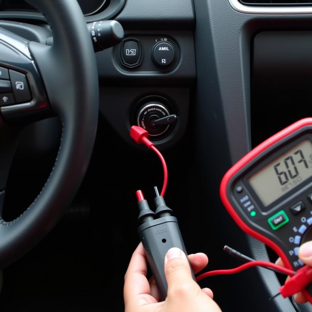 Testing the Car Cigarette Lighter with a Multimeter