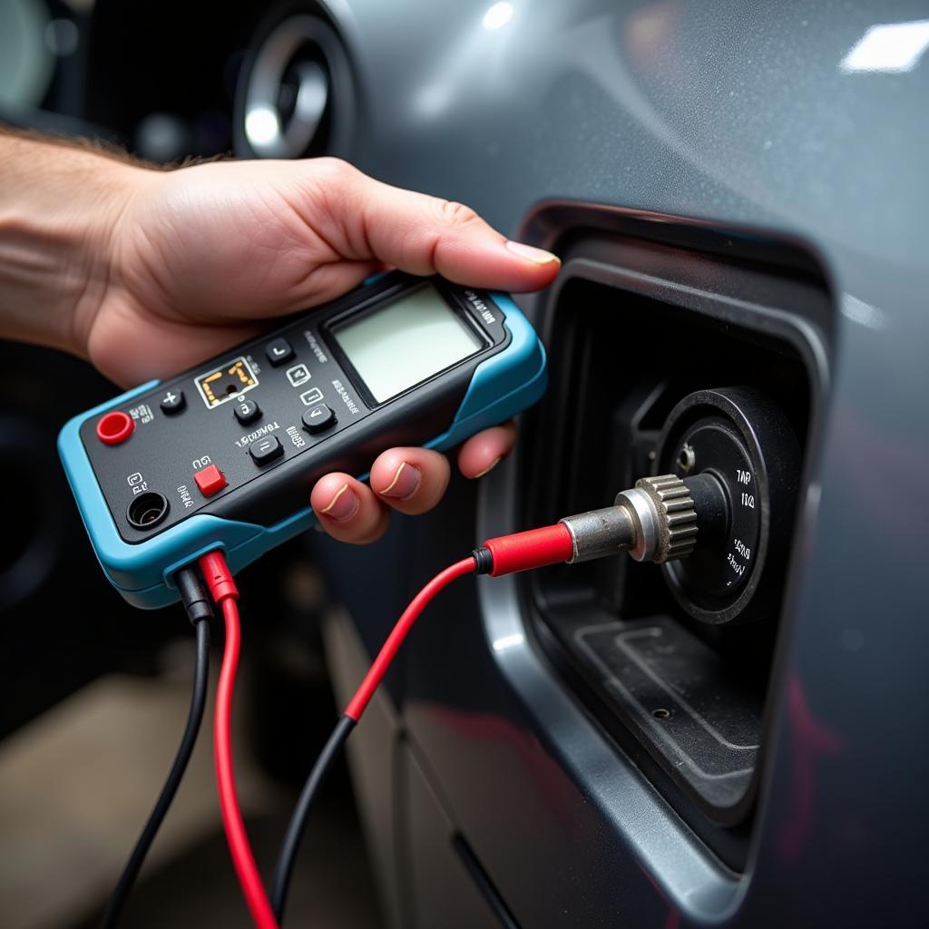 Testing Car Gas Meter with Multimeter