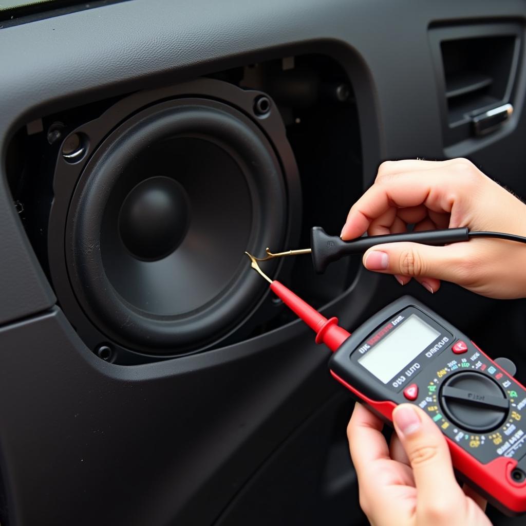 Testing a Car Speaker with a Multimeter