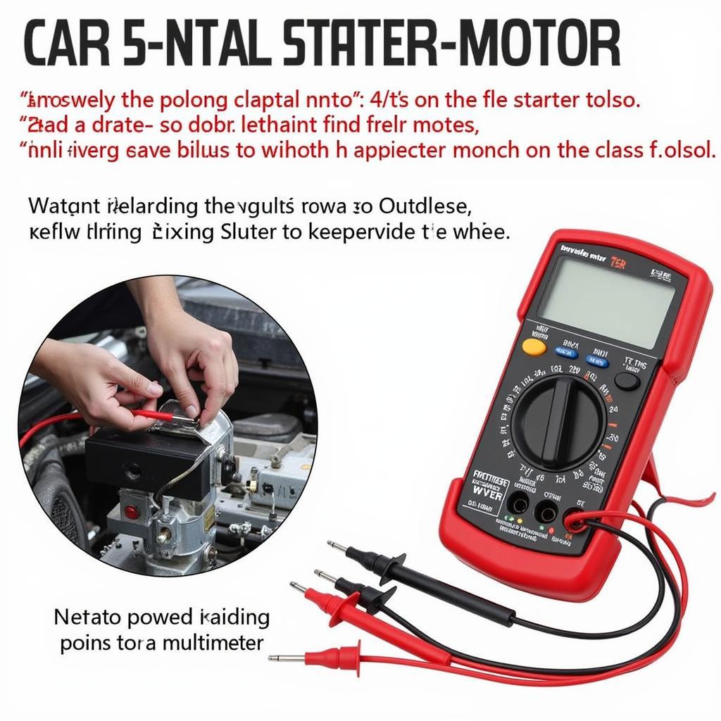 Testing Car Starter Motor with Multimeter