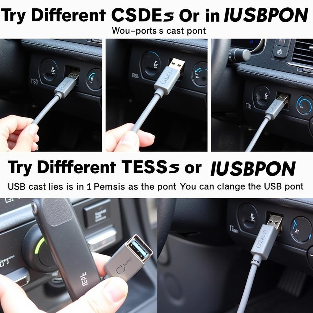 Testing Different USB Cables in a Car's USB Port