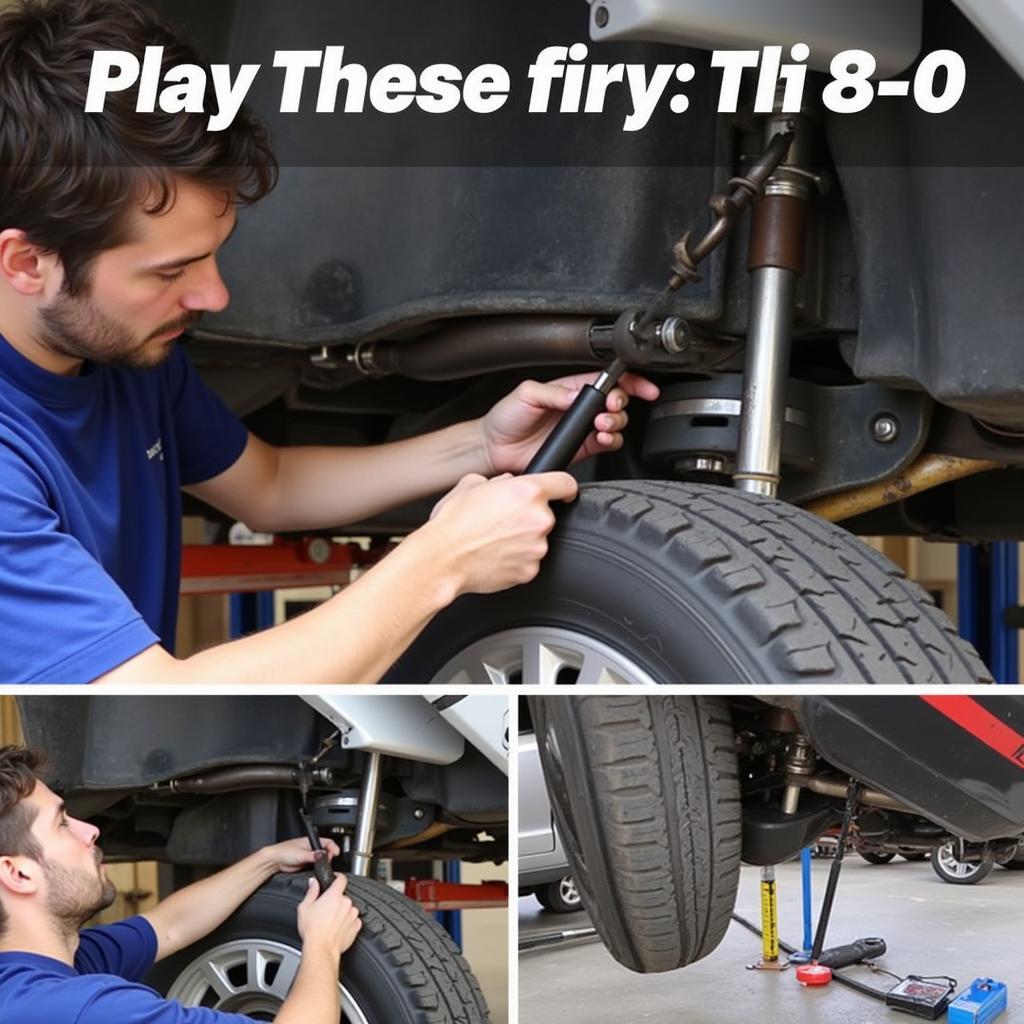 Mechanic Inspecting Tie Rod