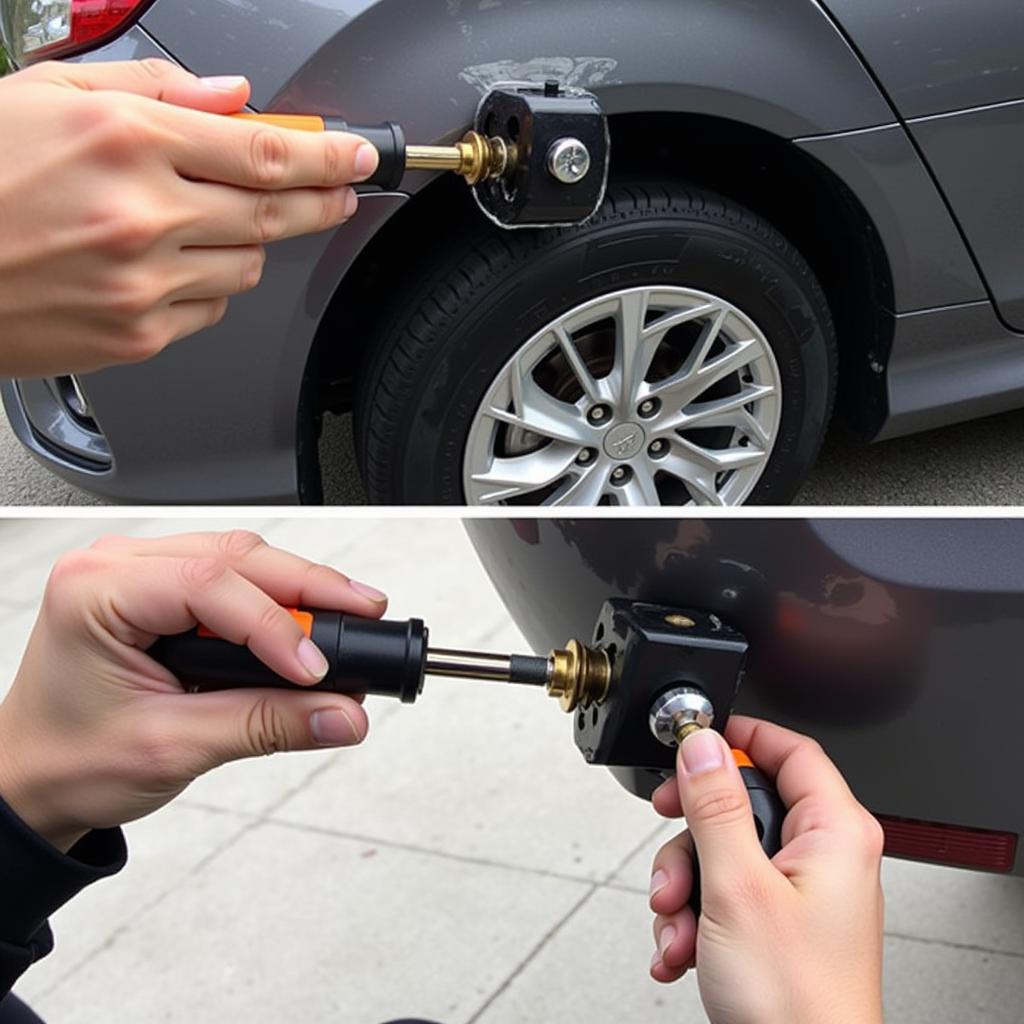 Tightening Car Mount Screws Securely with Appropriate Tools