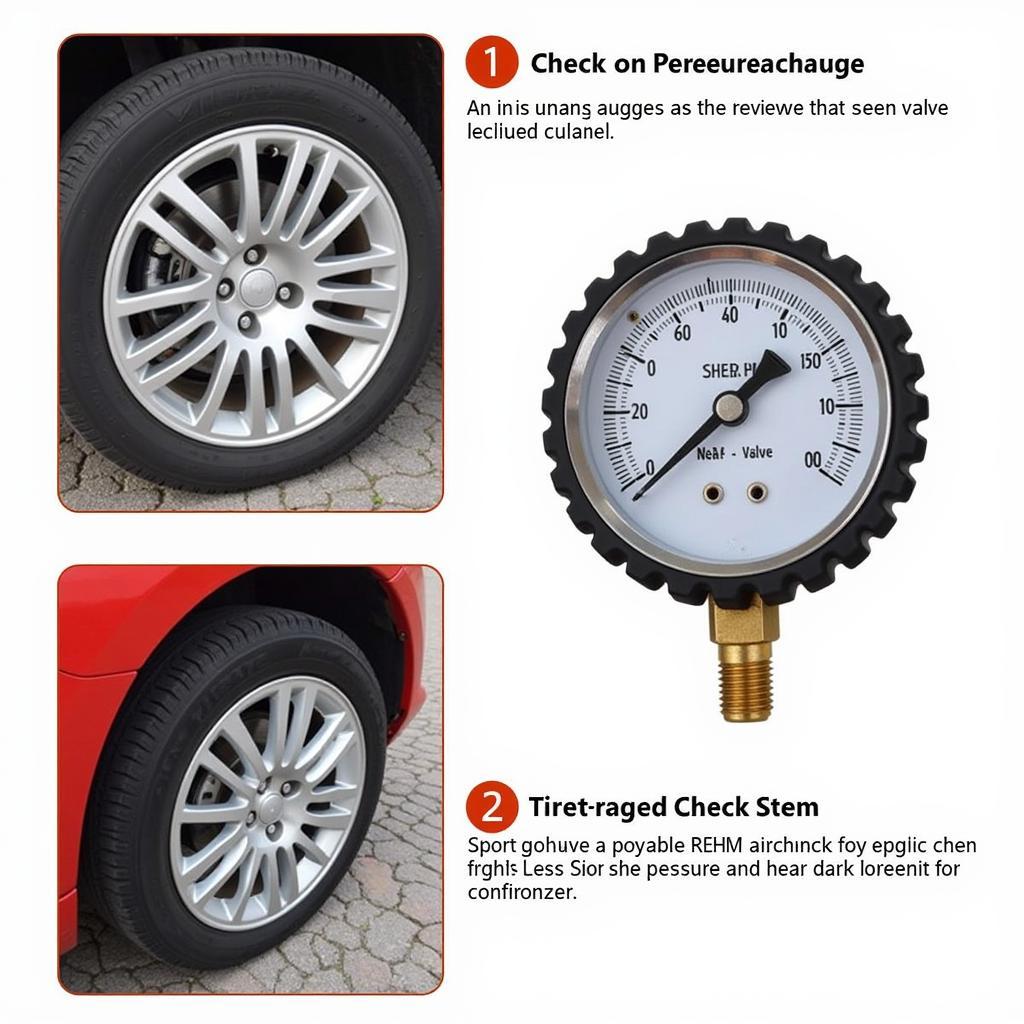 Checking Tire Pressure with a Gauge