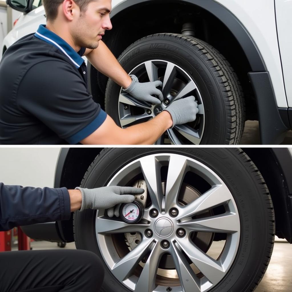 Tire Pressure Check and Rotation