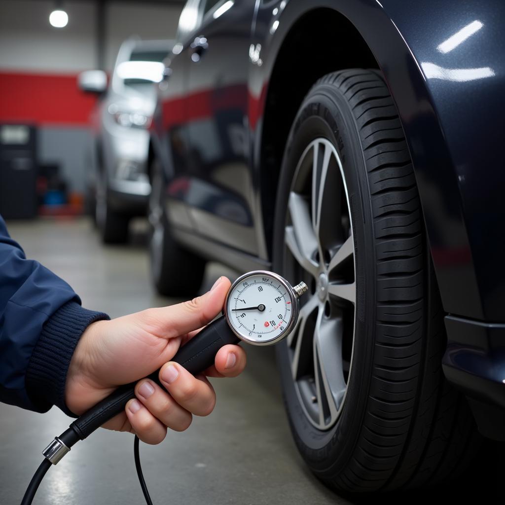 Checking Tire Pressure for Regular Car Maintenance