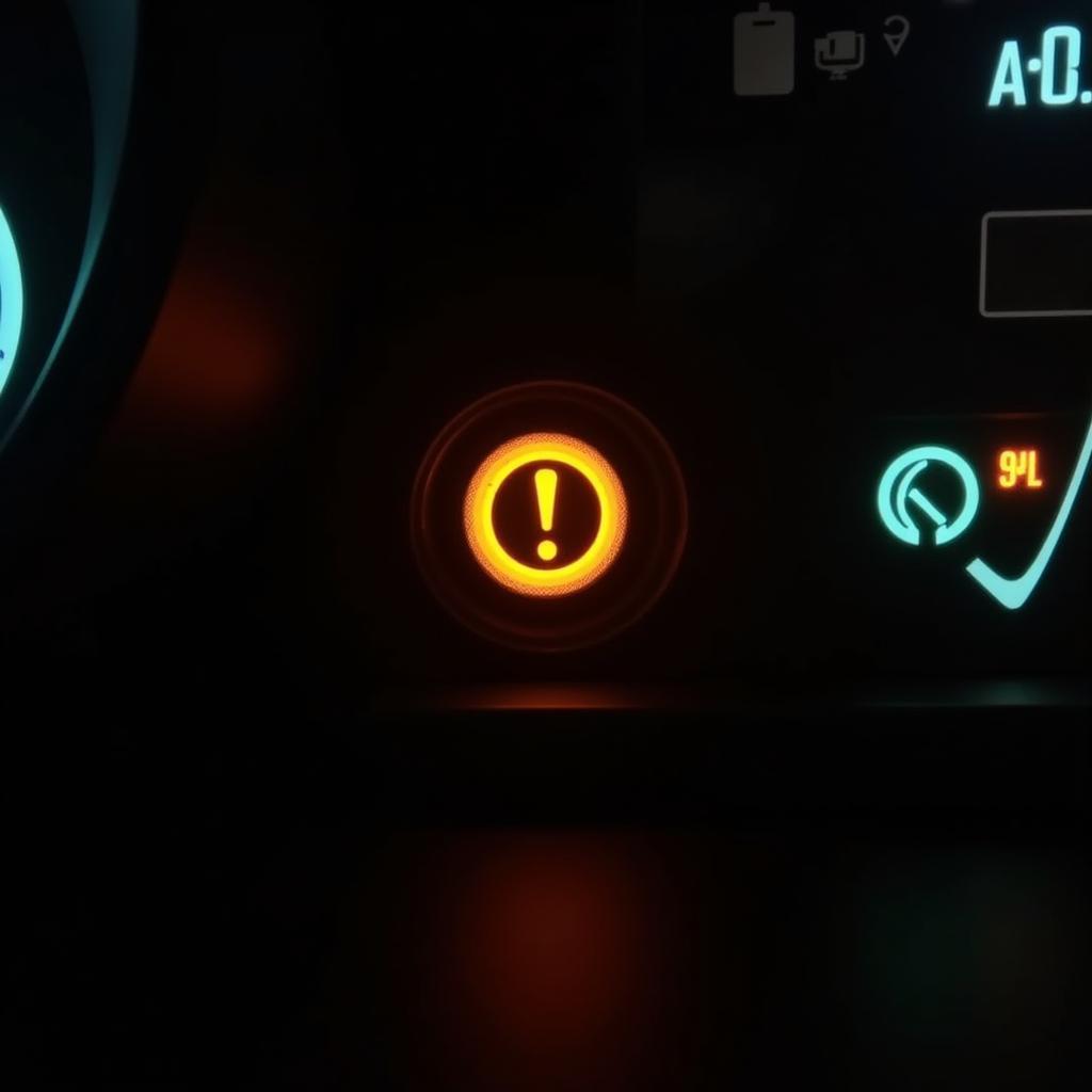 Tire Pressure Warning Light on Car Dashboard