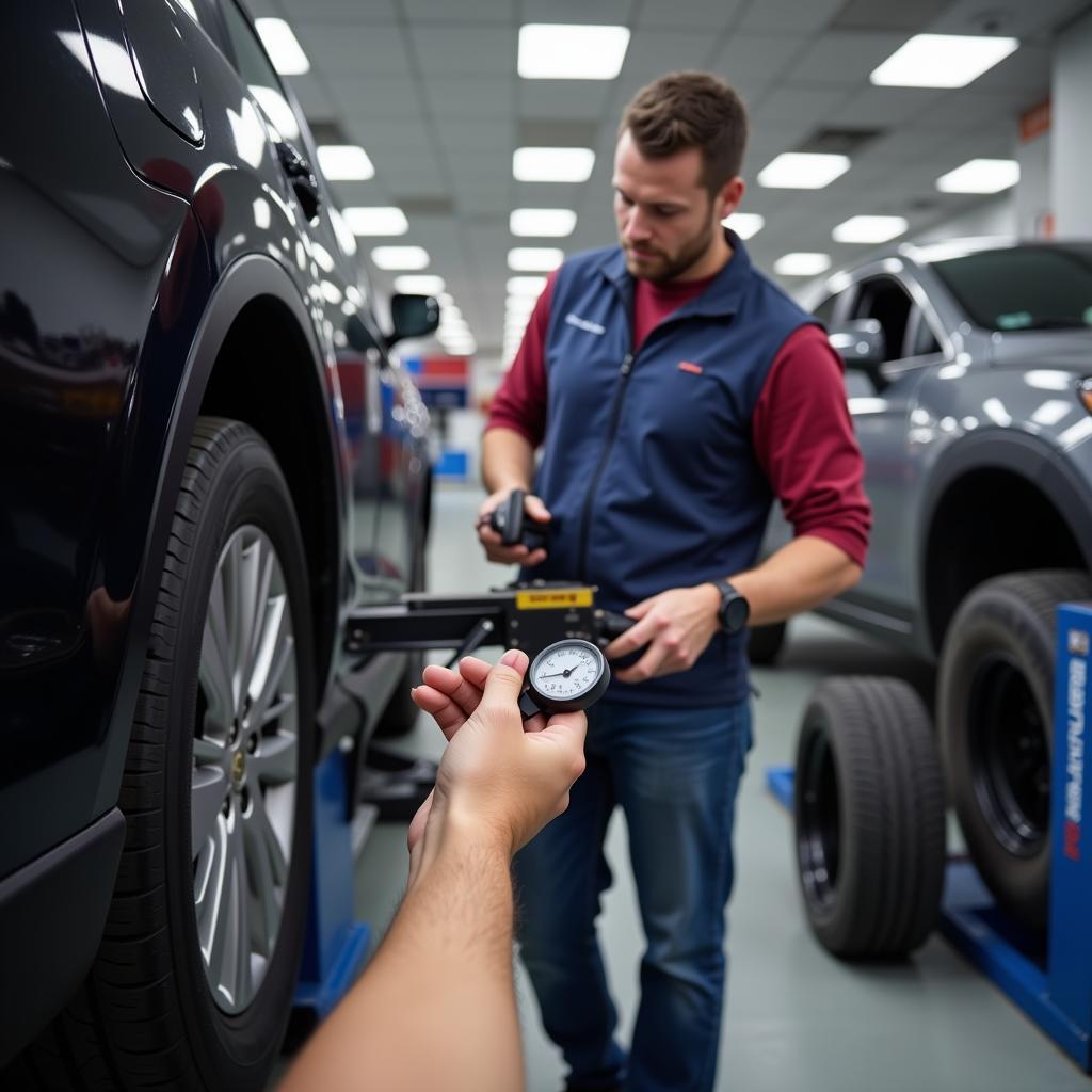 Checking Tire Pressure and Rotating Tires on a New Car