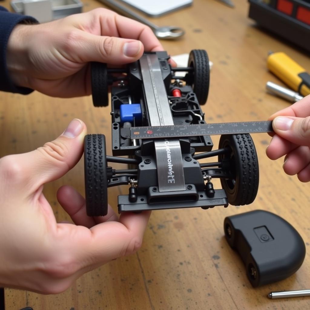 Checking Toy Car Axle Alignment