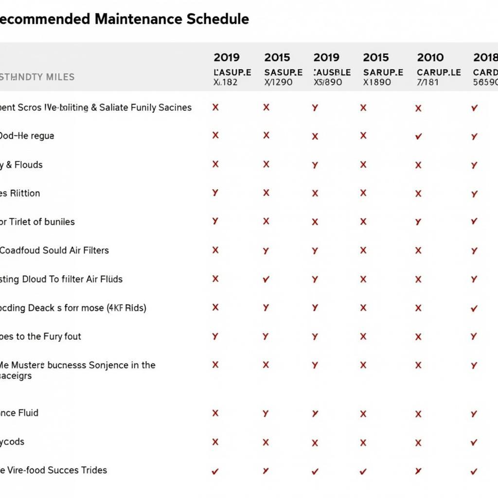 Toyota Camry Recommended Maintenance Schedule