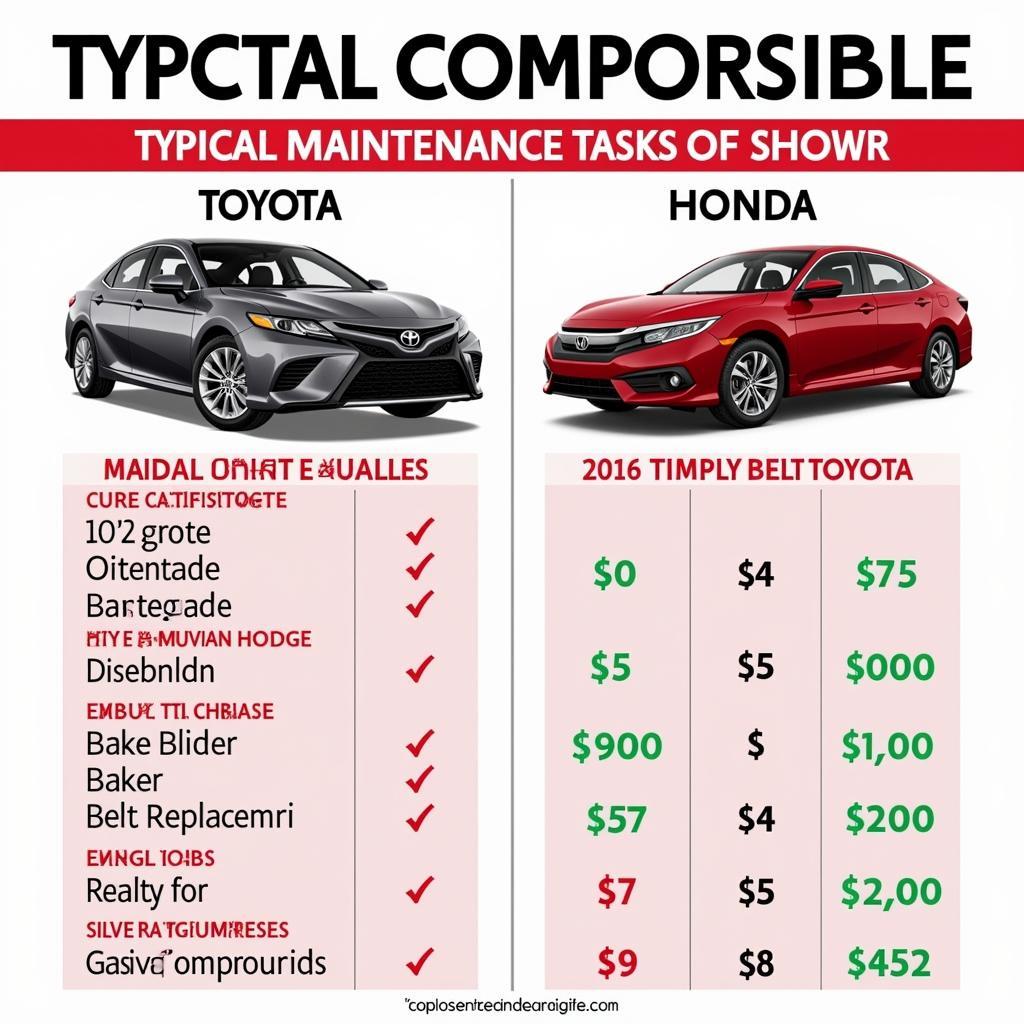 Toyota and Honda Maintenance Comparison