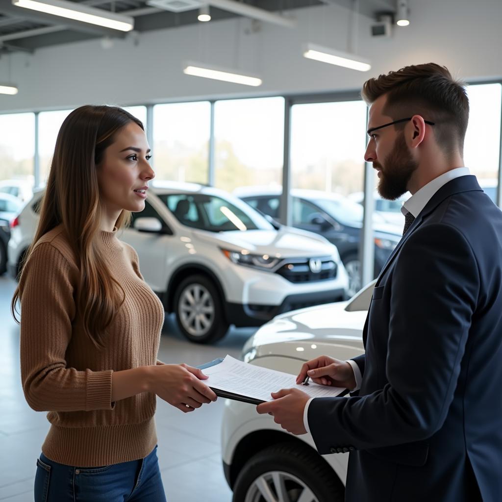 Trading in a Car at a Dealership