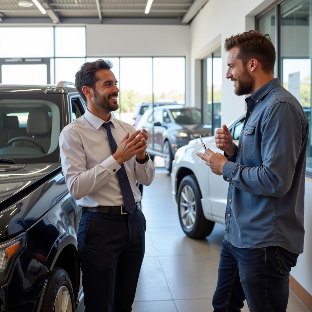 Trading in a Damaged Car at a Dealership